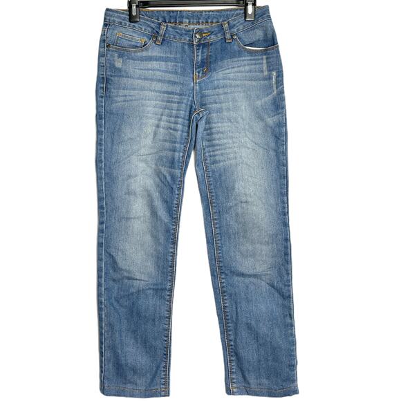 Bench Cropped Jeans Women Size 27 Medium Blue Denim Low Rise - Picture 1 of 9